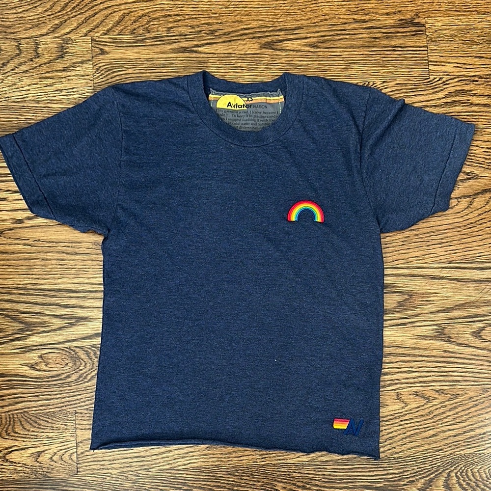 Aviator Nation T Shirt with Rainbow xs